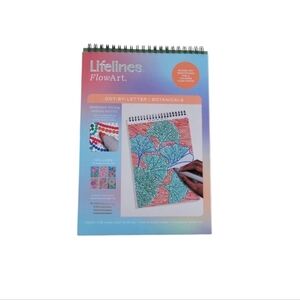 NEW Lifelines FlowArt Dot-by-Letter Activity Pad - Botanicals Scenes